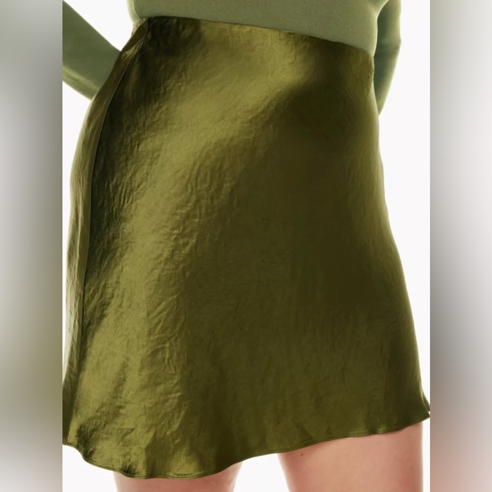 Aritzia Satin mini skirt